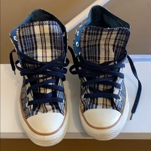 Plaid Hightop Converse Sneakers